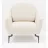 Fotoliu Dogtas GIZA ARMCHAIR, GK:2166/AR:SIYAH, TIYNET LEG, CREAM, Velvet, 130 kg