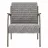 Fotoliu Dogtas GLORIA ARMCHAIR, GK:1800/BM:1800/AR:BLACK, DEKOSTOFF BLACK/WHITE STRIPES, Stofa