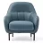 Fotoliu Dogtas TRENTO ARMCHAIR. GK:2404, FIXED LEG BLACK, IVORY, Velvet