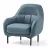 Fotoliu Dogtas TRENTO ARMCHAIR. GK:2404, FIXED LEG BLACK, IVORY, Velvet