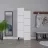 Dulap penal MLAND STAIR MULTIPURPOSE CABINET - WHITE, Alb, 156x37.4x62.2