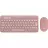 Комплект (клавиатура+мышь) LOGITECH Pebble 2 Combo, Compact, Low-profile, Multi-Device, 4000dpi, 3 buttons, 2xAAA/1xAA, 2.4Ghz+BT, EN, Rose.