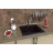 Chiuveta TORNADO NIKOLI OBSIDIAN, Granit, Negru, 56.5x51