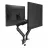 Diverse AOC Arm for 2 monitors 17"-34" - AOC AM420B Black, Desk Clamp/Grommet, Aluminum structure, Mechanical Gas Spring System, Height adjustment, Max.Load: 2-9kg, Tilt: '-90°~+85°, Swivel:180°, Rotation:360°, Hidden cable management, VESA 75/100