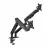 Diverse AOC Arm for 2 monitors 17"-34" - AOC AM420B Black, Desk Clamp/Grommet, Aluminum structure, Mechanical Gas Spring System, Height adjustment, Max.Load: 2-9kg, Tilt: '-90°~+85°, Swivel:180°, Rotation:360°, Hidden cable management, VESA 75/100