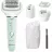 Epilator PANASONIC ES-EY70-G520, 60 pensete, 3 trepte de viteza, 4 duze, Alb, Verde