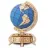 3D Puzzle DVCIT THE GLOBE BLUE, 14+, 50.5х32х32