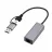 Adaptor de retea GEMBIRD A-USB3AC-LAN2G-01, USB 3.1 2.5G GIGABIT NETWORK ADAPTER, CHIPSET RTL8156B, USB TYPE-A + TYPE-C COMBO-CONNECTOR, SPACE GREY