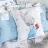 Lenjerie de pat PM SET LENJERIE 8 PIESE PREMIUM IEPURAS ALBASTRU