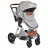 Carucior PM CARUCIOR TRANSFORMABIL 2IN1 MONI ALMA LIGHT GREY