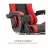 Fotoliu Gaming Lumi GAMING CHAIR WITH HEADREST & LUMBAR SUPPORT CH06-12-04, BLACK/RED, PVC LEATHER, LINKAGE ARMREST, 320MM NYLON PLASTIC BASE, 50MM NYLON CASTER, 100MM CLASS 2 GAS LIFT, FOOTREST, WEIGHT CAPACITY 120 KG