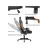Fotoliu Gaming Lumi PREMIUM PVC DIAMOND QUILTED GAMING CHAIR CH06-31, BLACK/ORANGE, PVC LEATHER, HEIGHT ADJUSTABLE ARMREST, BUTTERFLY MECHANISM, STEEL FRAME, 350MM NYLON PLASTIC BASE, 60MM PU CASTER, 80MM CLASS 3 GAS LIFT, WEIGHT CAPACITY 180 KG