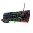 Gaming keyboard TRUST GAMING COMBO GXT 838 AZOR KEYBOARD & MOUSE, MULTICOLOUR LED LIGHTING (RGB), KEYBOARD: 12 MULTIMEDIA FUNCTION KEYS, ANTI-GHOSTING, 3 COMBINED LED COLOR ; MOUSE:800/3000 DPI, 6 BUTTON, USB, US, BLACK