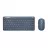 Kit (keyboard+mouse) TRUST LYRA MULTI-DEVICE COMPACT WIRELESS KEYBOARD AND MOUSE SET, RF 2.4GHZ, BLUETOOTH, 800-1600 DPI, SILENT CLICK, FN KEYS, USB-A, USB-C, RECHARGEABLE BATTERY, 301G, US, BLUE