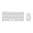 Kit (keyboard+mouse) TRUST LYRA MULTI-DEVICE COMPACT WIRELESS KEYBOARD AND MOUSE SET, RF 2.4GHZ, BLUETOOTH, 800-1600 DPI, SILENT CLICK, FN KEYS, USB-A, USB-C, RECHARGEABLE BATTERY, 301G, US, WHITE