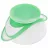 Set lingurita+furculita Akuku SET BOL CU LINGURA SI CAPAC  WHITE/GREEN (A0504)