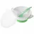 Set lingurita+furculita Akuku SET BOL CU LINGURA SI CAPAC  WHITE/GREEN (A0504)