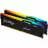 RAM KINGSTON 32GB DDR5-6000MHZ  FURY BEAST RGB (KIT OF 2X16GB) (KF560C30BBEAK2-32), CL30-36-36, 1.4V, AMD EXPO 1.0/INTEL XMP 3.0, BLACK