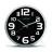 Настенные часы ESPERANZA Clock Wall Esperanza ZURICH  EHC013K Black ,  25 cm, plastic frame, Quiet movement, hook for easy installation, Power: 1x AA battery (not included)