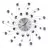 Настенные часы ESPERANZA Clock Wall Esperanza GENEVA  EHC004 Grey,  50 cm, decorated with diamonds (acrylic glass), Aluminium clock surface, Quiet movement, hook for easy installation, Power: 1x AA battery (not included)