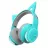 Casti cu fir si microfon EDIFIER HECATE G5BT CAT TURQUOISE / BLUETOOTH GAMING ON-EAR HEADPHONES WITH MICROPHONE, RGB, 3.5MM / BLUETOOTH V5.2, PLAYBACK TIME 20 HOURS (LIGHT ON); 36 HOURS (LIGHT OFF), CUTE DETACHABLE CAT EAR WITH HALL SENSORS, FOLDABLE DESIGN