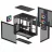 Carcasa fara PSU DEEPCOOL CASE ATX  CG530 4F, W/O PSU, 4X120MM ARGB FANS, 2XUSB3.0, USB-C, FRONT & SIDE TEMPERED GLASS, DUAL-CHAMBER DESIGN, DF, 2X2.5", 2X3.5", BLACK