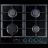 Plita incorporabila cu gaz BACKER NONA 6033, Black