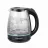 Ceainic electric Brock KETTLE WK 2405, GLASS BLACK WITH LED LIGHT, 1500W, 1,8L, CONCEALED HEATING ELEMENT, 360° SWIVEL BASE, AUTO SHUT-OFF AFTER BOILING
