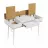 Masa de birou Nex Home MASA DE BIROU CU UN SERTAR, JUMI, 120X60X77CM, STEJAR/ALB