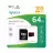 Карта памяти APACER ..64GB MicroSD (Class 10) UHS-I (U1) +SD adapter, Apacer "AP64GMCSX10UB-R" (R:100MB/s)