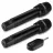 Microfon SVEN MK-742, TWO WIRELESS DYNAMIC MICROPHONES, LI-ION 180MAH, 2.4GHZ RADIO / 6.3 MM PLUG, UP TO 25 M DISTANCE, UP TO 12 HOURS, POP FILTER, BLACK