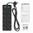 Сетевой фильтр SVEN Surge Protector SVEN SF-10E-16, 10 Sockets, Children protection, Varistor protection, NON-FLAMMABLE, 3680W, 1.8m, Black