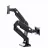 Держатель для монитора GEMBIRD Arm for 2 monitors 17”-35” - Full-motion desk arm Gembird MA-DA2-03, Alu and Steel, Gas spring 3-10 kg per screen, VESA 75/100, arm rotates, extends and retracts, tilts to change reading angles, and allows to rotate display from landscape-to-portrait