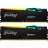 Модуль памяти KINGSTON 128GB DDR5-5600MHz Kingston FURY Beast RGB (Kit of 2x64GB) (KF556C36BBEAK2-128), CL36-38-38, 1.25V, AMD EXPO 1.0/Intel XMP 3.0, Black