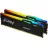 RAM KINGSTON 128GB (Kit of 2*64GB) DDR5-5600 Kingston FURY® Beast DDR5 RGB, PC44800, CL40, 2Rx8, 1.25V, Auto-overclocking, Asymmetric BLACK Large heat spreader, Dynamic RGB effects featuring Fury Infrared Sync technology, AMD® EXPO v1.1 and Intel® Extreme Memory