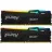 RAM KINGSTON 128GB (Kit of 2*64GB) DDR5-5600 Kingston FURY® Beast DDR5 RGB, PC44800, CL40, 2Rx8, 1.25V, Auto-overclocking, Asymmetric BLACK Large heat spreader, Dynamic RGB effects featuring Fury Infrared Sync technology, AMD® EXPO v1.1 and Intel® Extreme Memory