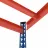 Стеллаж Nex Raft metalic de depozitare Nex Titan 1800x1600x500 mm, 4 rafturi MDF, Blue/Orange