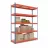 Стеллаж Nex Raft metalic de depozitare Nex Titan 2160x1200x800 mm, 5 rafturi MDF, Blue/Orange