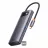 Docking station Baseus Docking Station Baseus Metal Gleam 6-in-1 USB Type-C to 3xUSB 3.0, 1 x PD 100W, 1 x SD Card Reader, 1 x TF Card Reader Gray,  WKWG030213