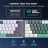Gaming keyboard Machenike Wireless K500-B61W Tri-mode Grey 61 Key Mechanical Brown Switch RGB Keyboard K500-B61W Grey, Conectare: Bluetooth, USB, 2,4 GHz (receptor USB)