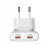 Зарядное устройство VERBATIM USB Charger VERBATIM Fold 'n' Go GaN Charger 65W, Foldable plug design, Dual USB-C® ports with Power Delivery 3.0 support, for laptops, tablets, smartphones, EU plug, White VER_32355