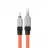 Cablu Baseus Baseus Cable CoolPlay Series USB-A to Lightning 2.4A 12W 1m, Orange