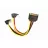 Cablu SATA GEMBIRD SATA Power Cable - 0.15m - Cablexpert CC-SATAM2F-02, SATA power splitter cable with angled output connectors, with single SATA male to 2 x SATA female connectors