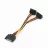 Cablu SATA GEMBIRD SATA Power Cable - 0.15m - Cablexpert CC-SATAM2F-02, SATA power splitter cable with angled output connectors, with single SATA male to 2 x SATA female connectors