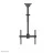 Suport TV de tavan Neomounts TV-Ceiling Mount for 32-60” - Neomounts, Tilt and Swivel, max 50 kg, Monitor/TV mount ceiling 1 screen, VESA 200x200-400x400, h 56-91 cm, suitable for sloped ceiling, black