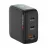 Incarcator VERBATIM USB Charger VERBATIM Mini GaN Charger with Display 100W, 3 output ports: 2 x USB-C PD up to 100W,  1 x USB-A QC 3.0 up to 30W, US plug with EU and UK adaptors, fireproof material, black