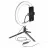Trepied Proove Tripod cu Lampa Circulara Cellularline Selfie Ring Multicolor RGB 10", Black