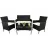 Set mobilier de gradina Gardenline Set mobilier de gradina SAD0849 Black/Cream GardenLine