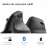 Mouse wireless Keychron Keychron M5 Wireless Ergonomic Mouse (M5-A23), DPI Range 100-30000, 750 IPS, Sensor PixArt 3950, Polling Rate 8000 Hz 2.4 GHz/Wired mode & 125Hz Bluetooth mode, Battery 600 mAh, USB Type-C, Black (mouse/мышь)