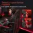 Fotoliu Gaming Lumi LumiVida Gaming Chair with Headrest & Lumbar Support LV-CH06-12-04, Black/Red, PVC Leather, Linkage Armrest, 320mm Nylon Plastic Base, 50mm Nylon Caster, 100mm Class 2 Gas Lift, Footrest, Weight Capacity 120 Kg